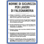 [3634] 3634 - Cartello NORME lavori DI FALEGNAMERIA