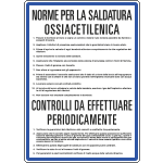 [3638] 3638 - Cartello NORME PER SALDATURA OSSIACETILEN.