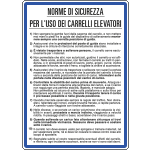 [3639] 3639 - Cartello NORME ADDETTI CARRELLI ELEVATORI