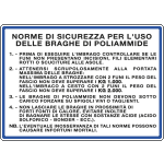 [3644] 3644 - Cartello NORME USO BRAGHE POLIAMMIDE