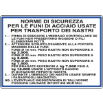 [3645] 3645 - Cartello NORME USO FUNI ACC. TRASP. NASTRI