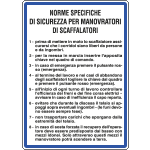 [3648] 3648 - Cartello NORME PER MANOVRATORI SCAFFALATORI