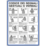 [3650] 3650 - Cartello CODICE DEI SEGNALI GESTUALI