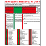 [3801] 3801 - Cartello PRIMO SOCCORSO NEI LABOR. CHIMICI