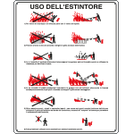 [3808] 3808 - Cartello MODALITA' USO DELL'ESTINTORE