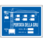 [4322] 4322 - Cartello PORTATA DELLA GRU