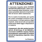 [4542] 4542 - Cartello NORME il mancato rispetto delle norme