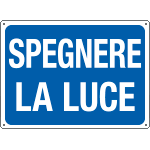 [4812] 4812 - Cartello informazione SPEGNERE LA LUCE