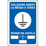 [7611] 7611 - Cartello collegare subito la messa a terra