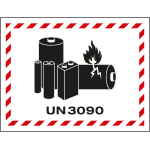 [8246] 8246 - Etichetta adesiva "UN3090"Pile al litio metallico