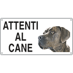 [8527] 8527 - Cartello ATTENTI AL CANE (corso)
