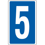 [8655] 8655 - Cartello numero 5 per contrassegnare