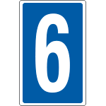 [8656] 8656 - Cartello numero 6 o 9 per contrassegnare
