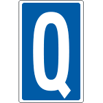 [8674] 8674 - Cartello lettera Q per contrassegnare