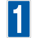 [8901] 8901 - Cartello numero 1 per contrassegnare