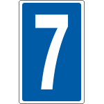 [8907] 8907 - Cartello numero 7 per contrassegnare