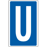 [8928] 8928 - Cartello lettera U per contrassegnare