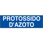 [9737] 9737 - Etichetta adesiva fondo blu PROTOSSIDO D'AZOTO