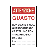 [9813] 9813 - Cartello avvertimento  ATTENZIONE GUASTO