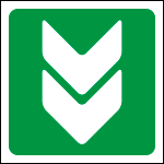 [15055] 15055 - etichetta d'identificazione senso apertura porte con maniglione antip.
