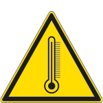 [1140KS] 1140KS - Etichetta adesiva pericolo alta temperatura