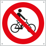 [1322Y] 1322Y - Cartello divieto vietato alle biciclette