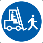 [1360X] 1360X - Cartello obbligo carrello a passo d'uomo
