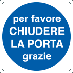 [1368K] 1368K - Cartello obbligo chiudere la porta