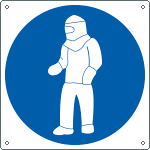 [1378K] 1378K - Cartello obbligo indossare indumenti protezione