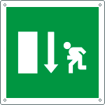 [15150L] 15150L - Cartello uscita sicurezza basso