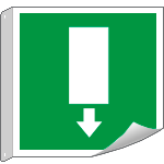 [15152BFLX] 15152BFLX - Cartello bifacciale flessibile solo simb. Uscita emergenza EN ISO 7010