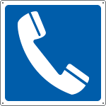 [15175X] 15175X - Cartello informazione ubicazione telefono