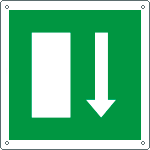 [15178X] 15178X - Cartello uscita emergenza freccia basso