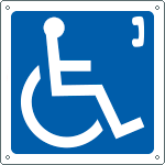 [15203W] 15203W - Cartello informazione telefono disabili