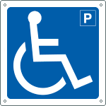 [15204W] 15204W - Cartello informazione parcheggio disabili