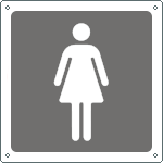 [15643KS] 15643KS - Etichetta adesiva informazione toilette donne