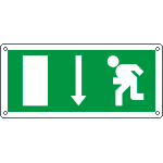 [16027Y] 16027Y - Cartello uscita sicurezza in basso