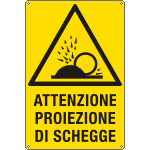 [1769X] 1769X - Cartello pericolo proiezione schegge