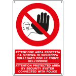 [18080X] 18080X - Cartello divieto attenzione area protetta