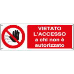 [1813KS] 1813KS - Etichetta adesiva vietato accesso a non autorizzati