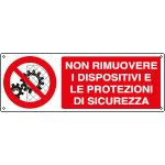 [1831K] 1831K - Cartello divieto rimuovere dispositivi sicurezza