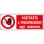 [1854K] 1854K - Cartello divieto vietato ingresso estranei