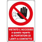 [1894Y] 1894Y - Cartello divieto accesso in reparto a portatori lenti