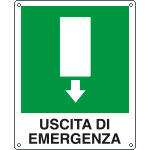 [20107W] 20107W - Cartello uscita di emergenza