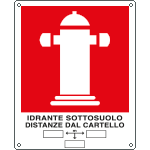 [20176Y] 20176Y - cartello "idrante sottosuolo distanze dal cartello"