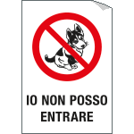 [2211S] 2211S - etichetta per vetri io non posso entrare