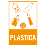 [3501S] 3501S - etichetta autoadesiva rifiuti"PLASTICA"