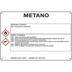 [35A231] 35A231 - cartello sostanze pericolose simbologia CLP " METANO "