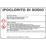 [35A360] 35A360 - cartello sostanze pericolose simbologia CLP " IPOCLORITO DI SODIO "