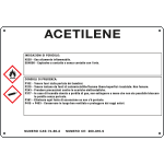 [35A861] 35A861 - cartello sostanze pericolose simbologia CLP " ACETILENE "